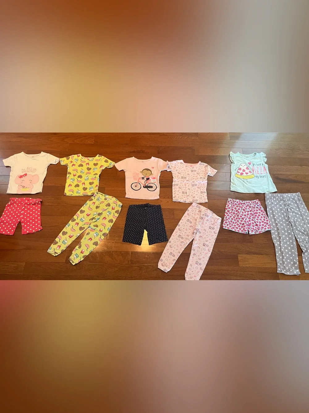 5T Girls Summer/Fall Pajamas Sets